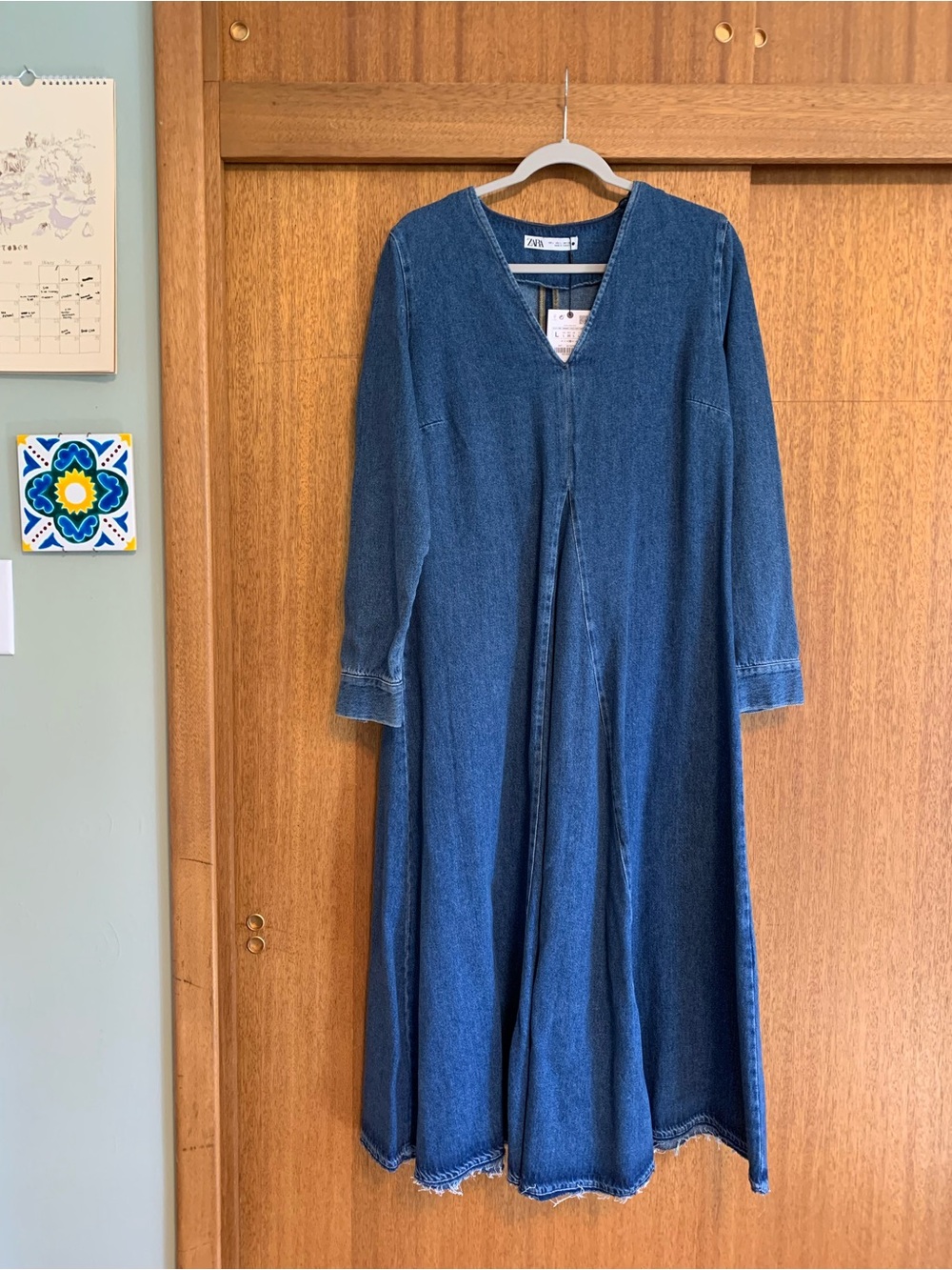 Zara long denim dress